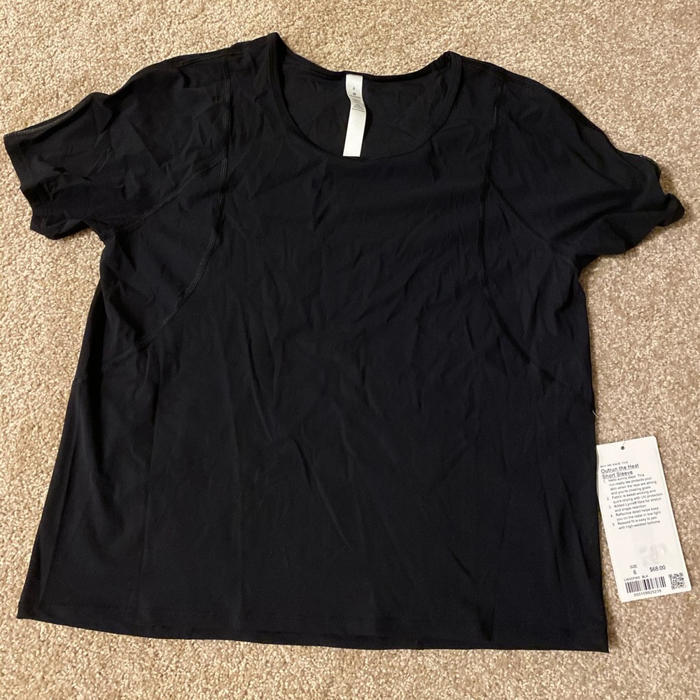 Lululemon Outrun the Heat Short Sleeve Size 6 NWT